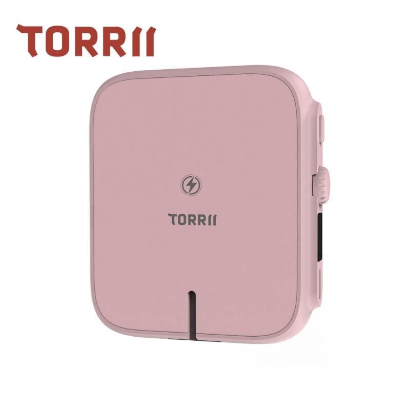 【TORRII】LUNA補光燈磁吸行動電源－粉