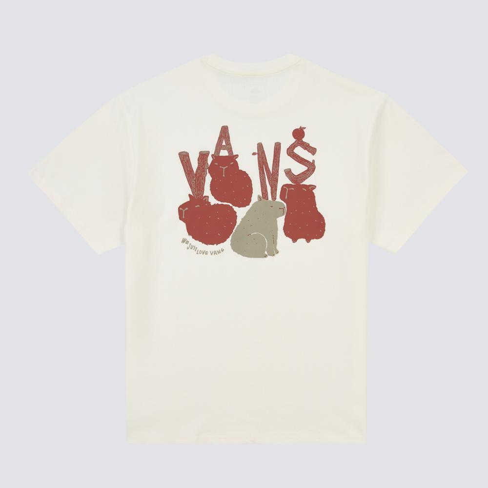 Vans Capybara GFX 男女款水豚米白色短袖T恤
