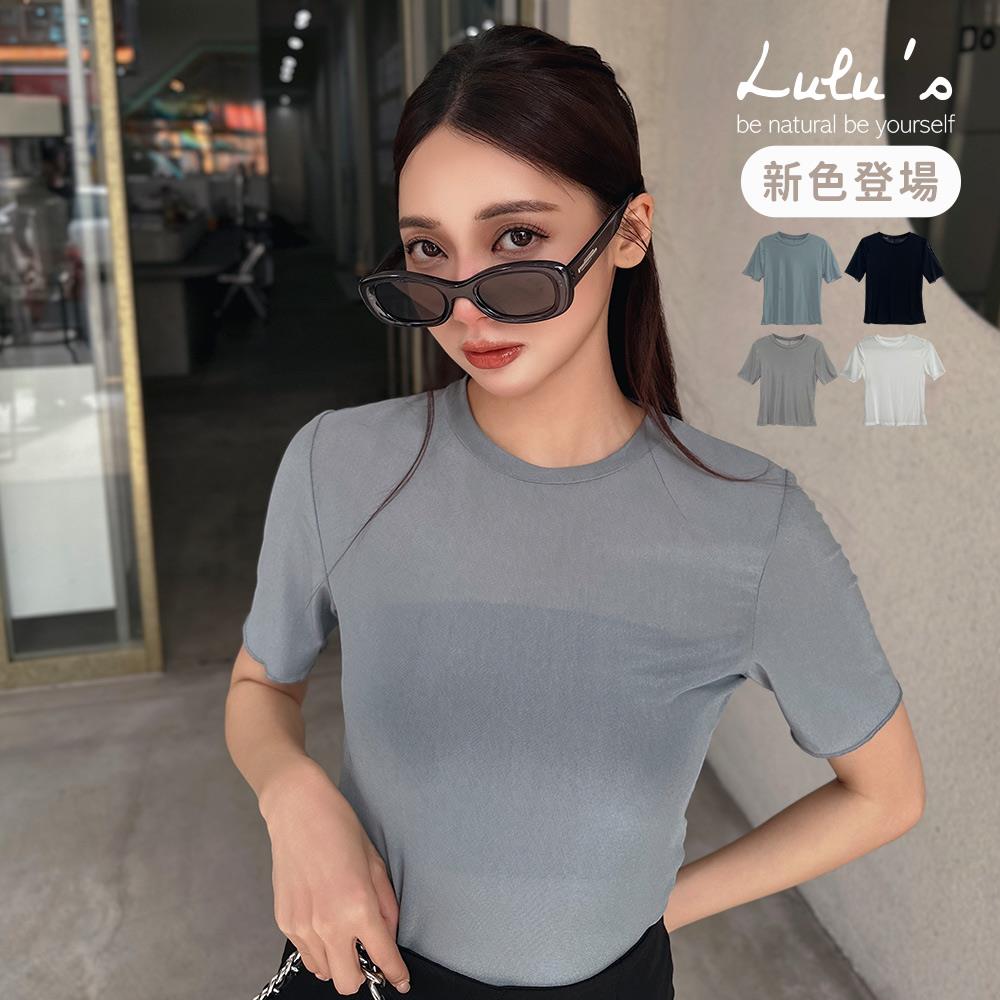 新品69折/後中線彈力滿滿圓領透膚上衣４色【A01250245】