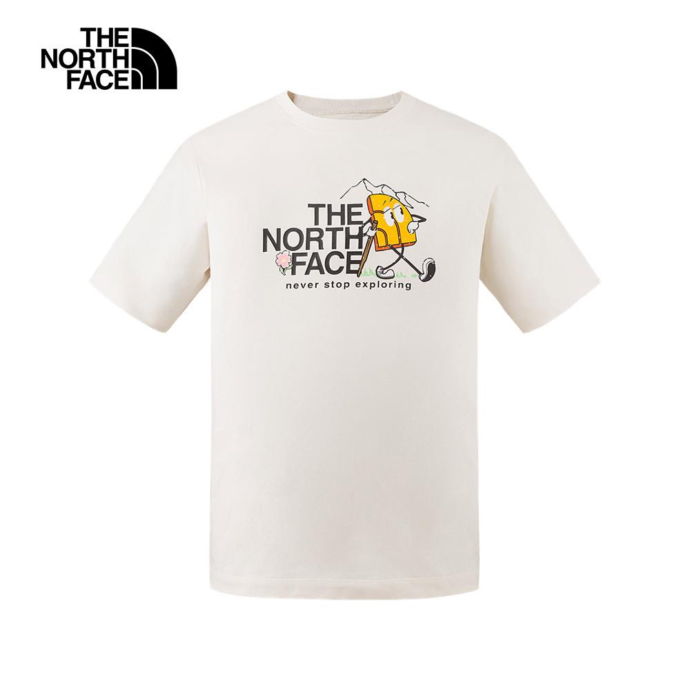 ❤️情侶款推薦❤️  T️he North Face北面男女款米白色純棉舒適短袖T恤｜8GZ8QLI