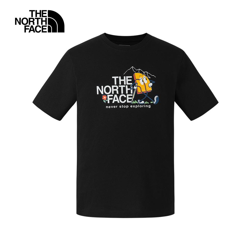 T️he North Face北面男女款黑色純棉舒適短袖T恤|8GZ8JK3