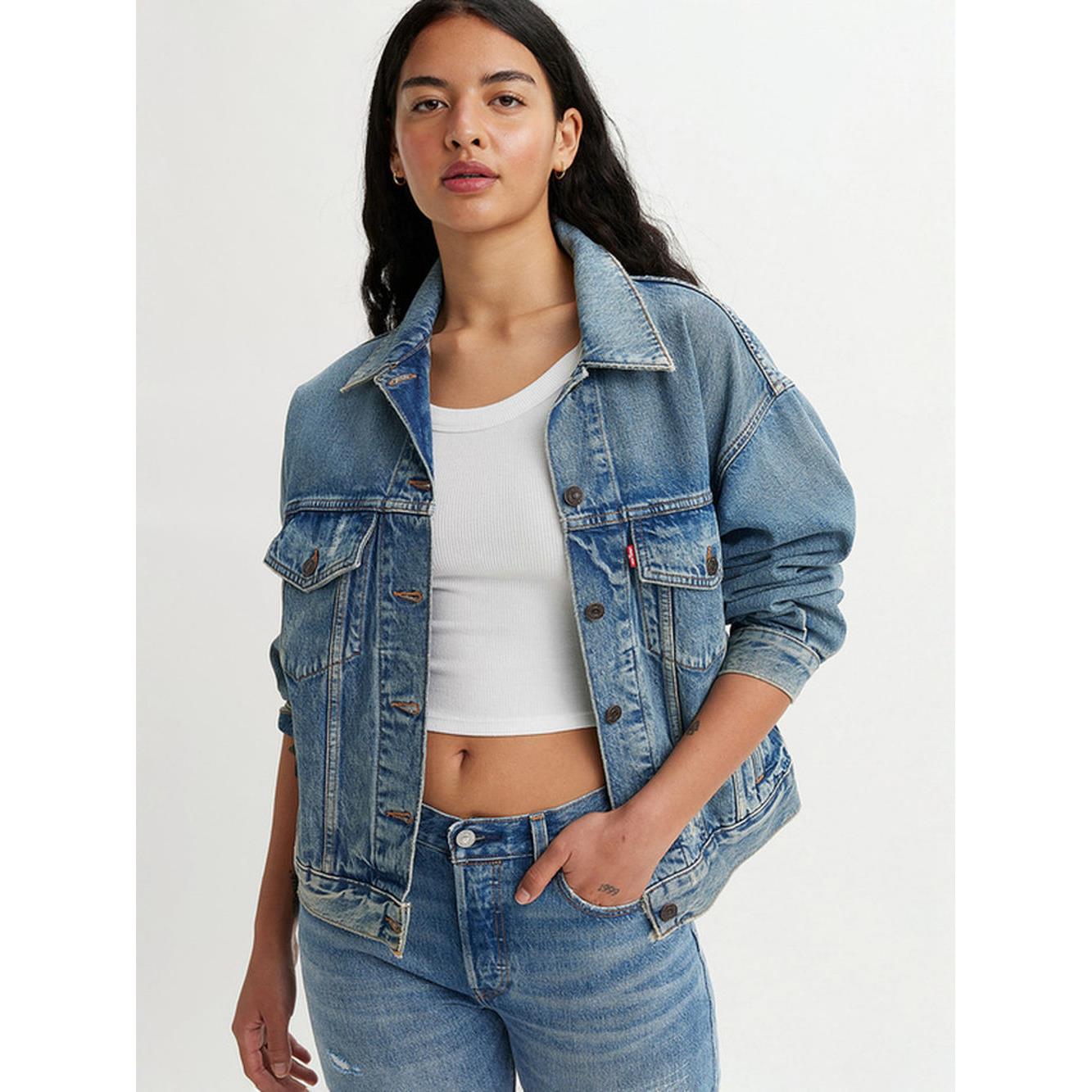 女款 90年古著牛仔外套 丹寧外套 人氣新品