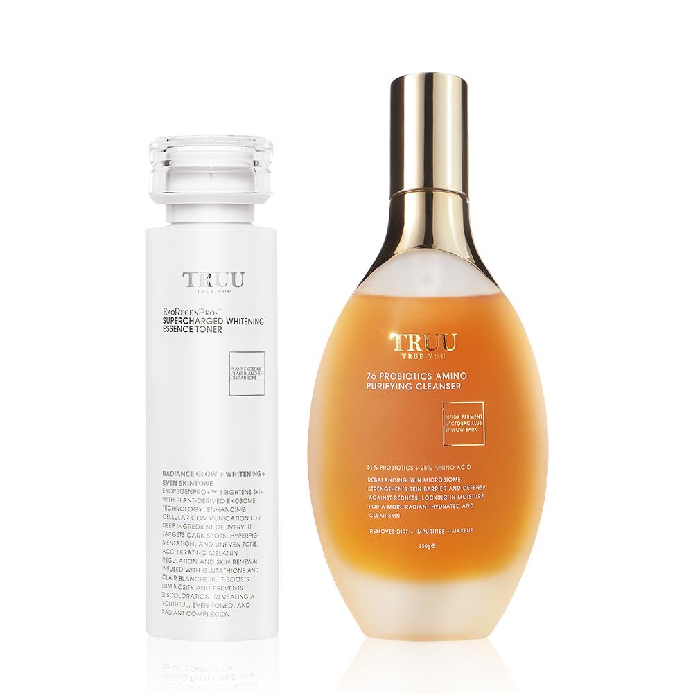 【新品上市】美白外泌體超導精華露【佩甄推薦】+76酵母胺基酸淨膚潔顏露（防滑升級版）