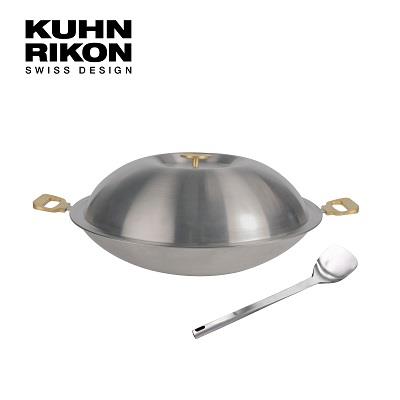 KUHNB RIKON瑞士金典大炒鍋雙耳44公分贈KUHN RIKON瑞士精選中式鐵鏟
