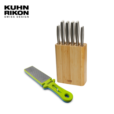 KUHN RIKON 瑞士廚刀七件組贈多功能雙面磨刀板