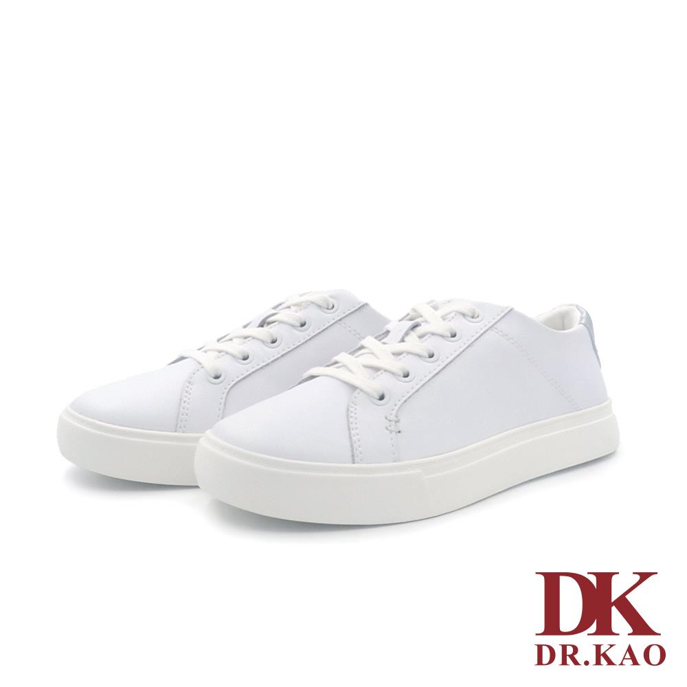 【DK氣墊鞋】簡約百搭真皮休閒女鞋 63-5071-50 白色
