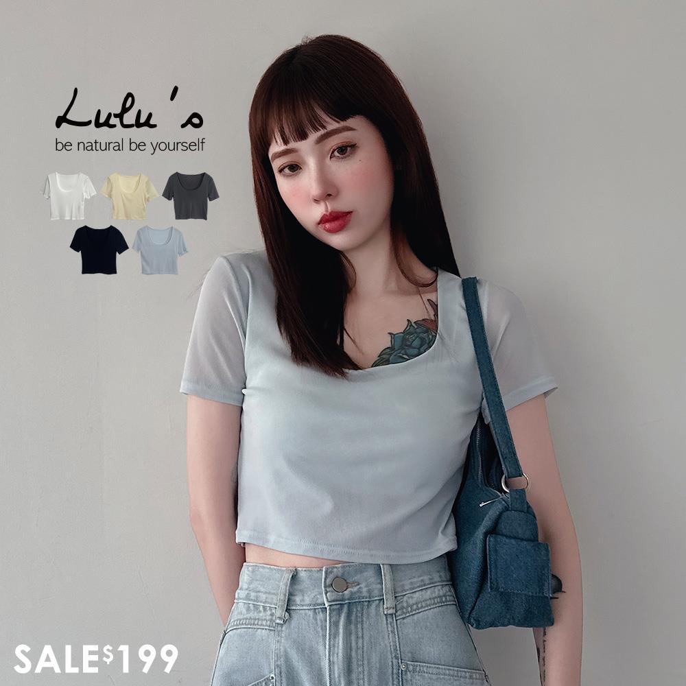 新品69折/休閒好搭低胸圓領透膚上衣５色【A01250280】