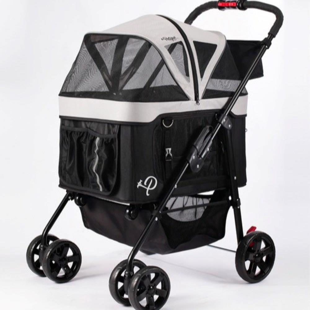 【Petique 百嬌】灰色高鐵小巴分離式中型寵物推車(9.8 kg/台)