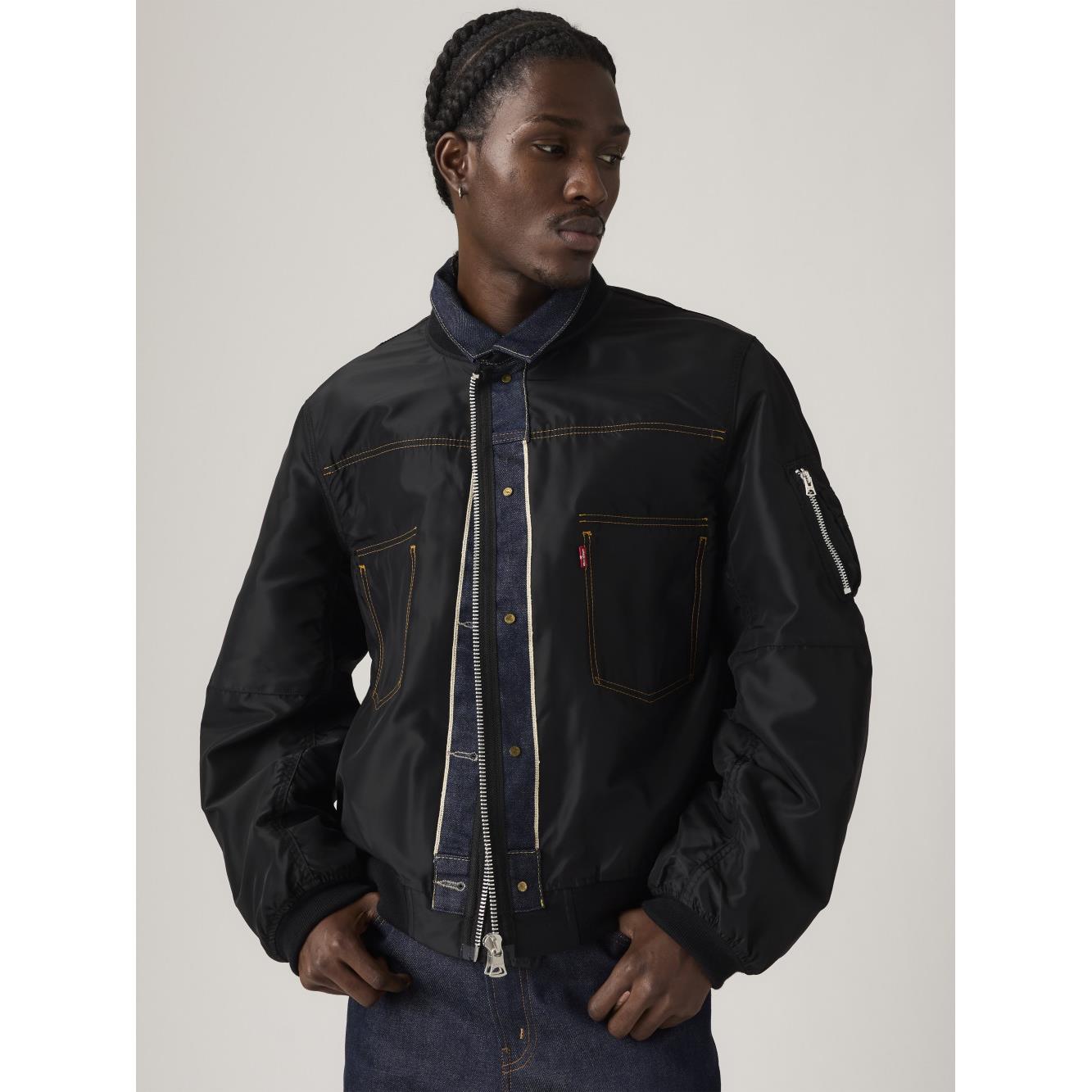 Levi’s® X Sacai 男女同款 雙面丹寧牛仔飛行員外套 人氣新品