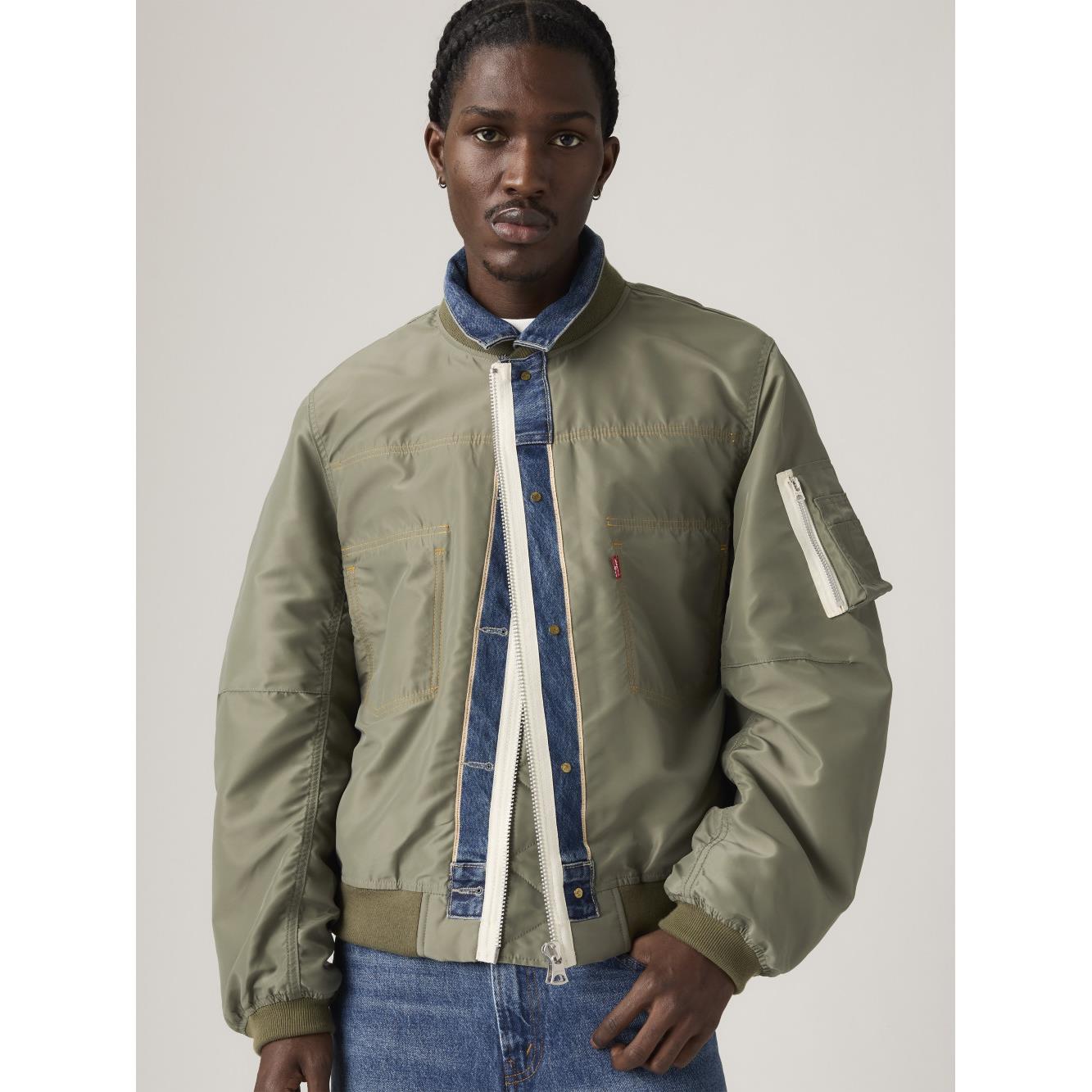 Levi’s® X Sacai 男女同款 雙面丹寧牛仔飛行員外套 人氣新品