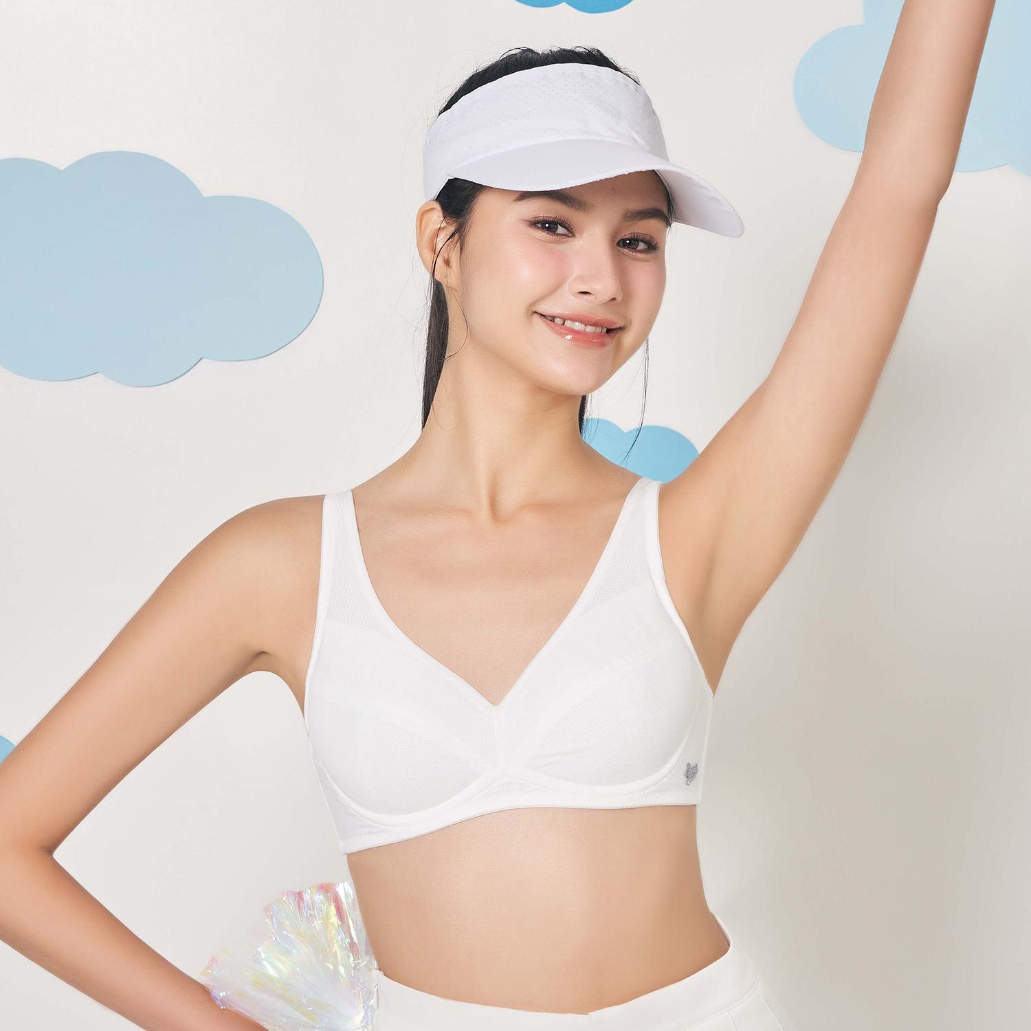 [Audrey Junior]透氣Air愛運動第三階段學生型包覆型超軟鋼圈內衣-冰沙白