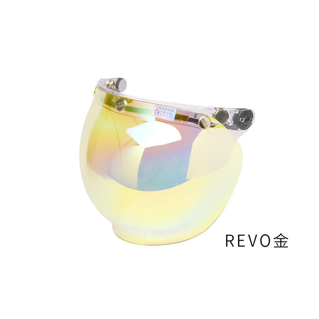 【復古帽專用】EVO 電鍍泡泡鏡第三代 REVO金