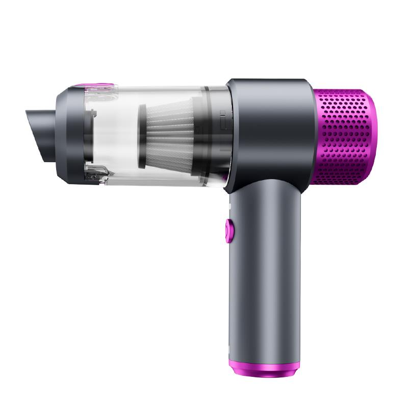 【PowerRider 】LT-135 吸吹兩用手持迷你強力吸塵器-灰紫色