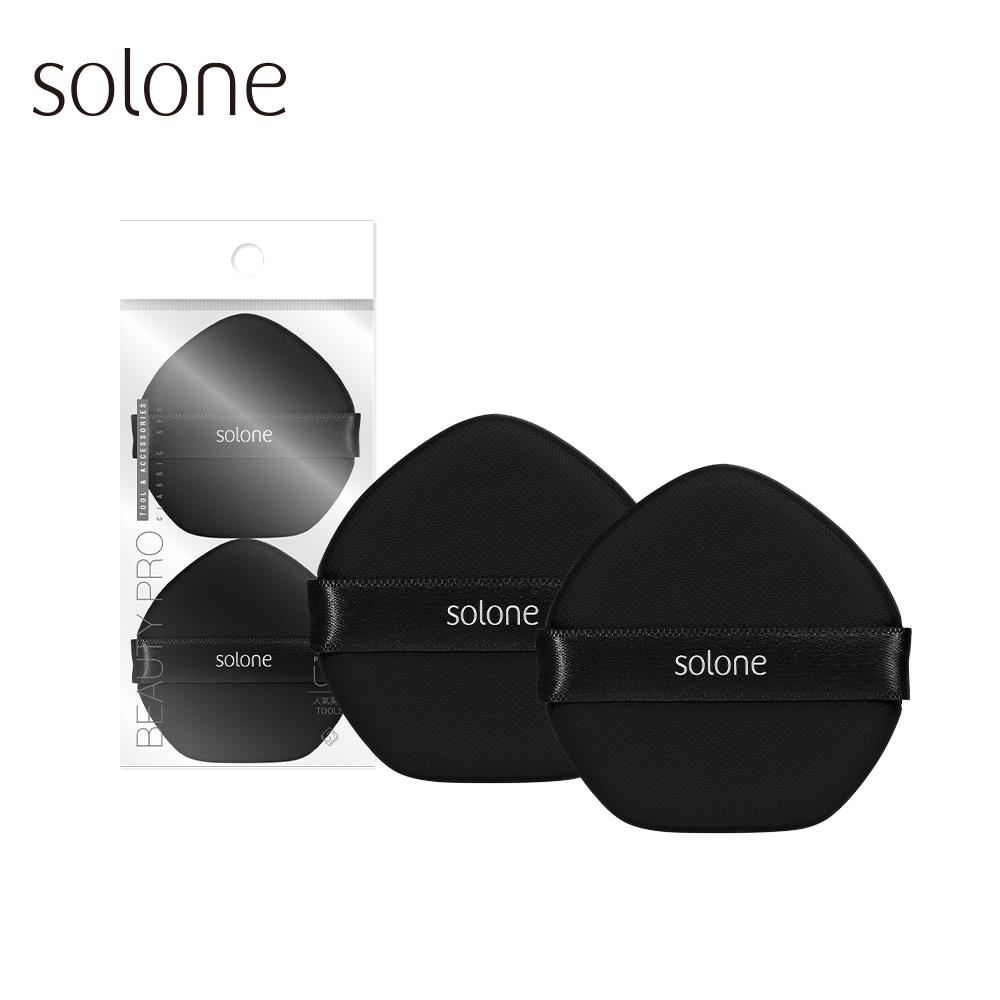 【新品】Solone 極致裸肌氣墊粉撲/桃形(2入)