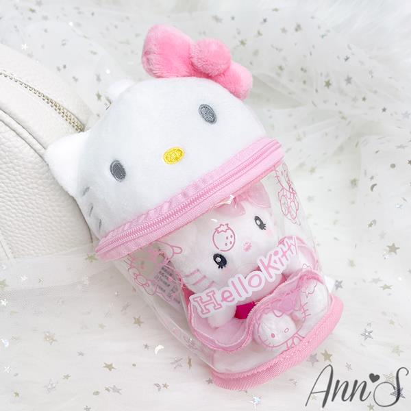 Ann’S 正版三麗鷗授權-HELLO KITTY 透明杯杯痛包掛飾-5吋