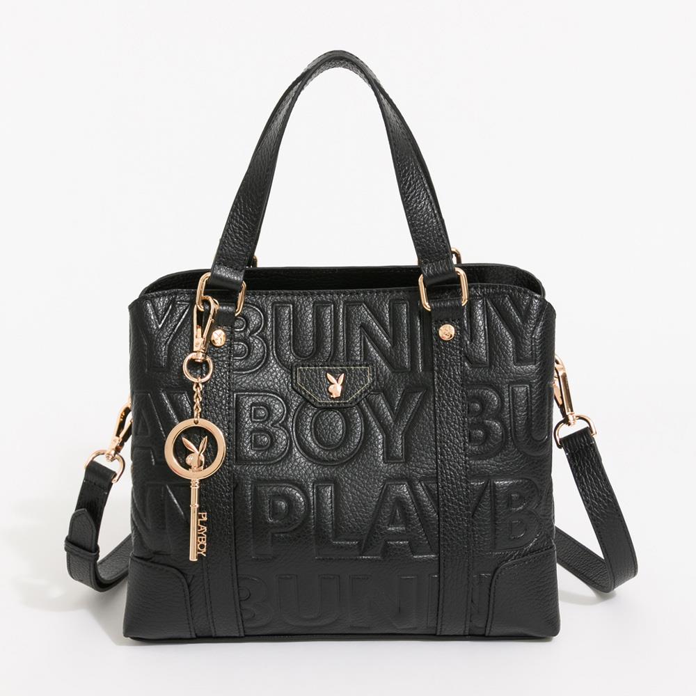 PLAYBOY - 手提包附長背帶 Superb系列 - 黑色/542-5507-09-6
