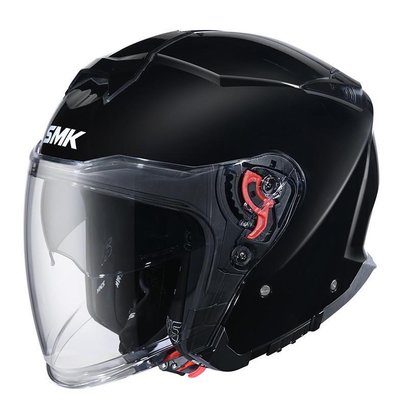 【高階開放式】SMK GTJ 素色 亮黑 BLACK GL200 3/4罩式安全帽