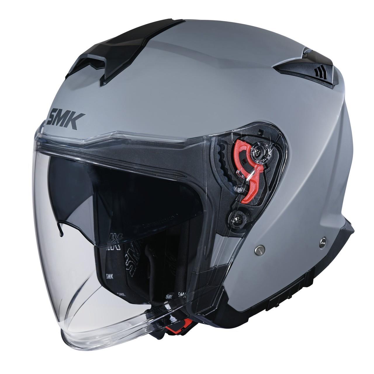 【高階開放式】SMK GTJ 素色 灰 NARDO GREY MA600 3/4罩式安全帽