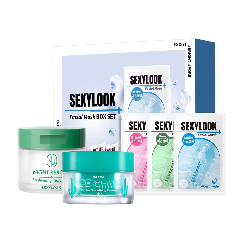 慶端午★買2送1【SEXYLOOK西西露】淨膚涼感2+1組(買-仙人掌冰沙凝凍50ml+代謝棉片50片+贈-玻尿酸面膜禮盒15入)
