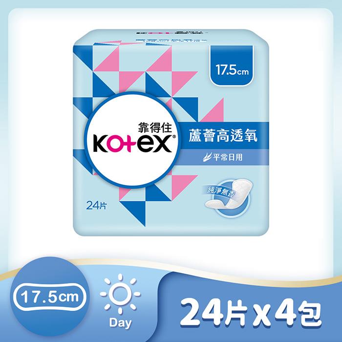 【【靠得住】】蘆薈高透氧無香護墊17.5(24片x4包/串)