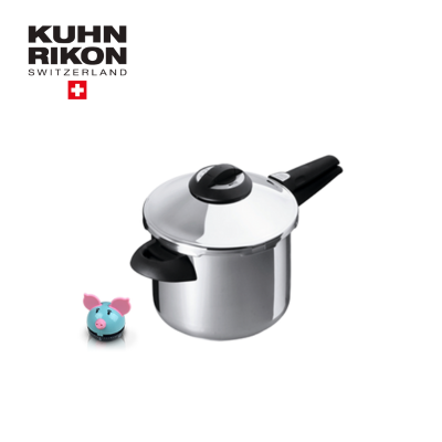 KUHN RIKON瑞士 首席單柄壓力鍋5L+粉彩豬計時器