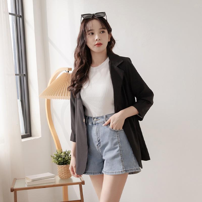 【夏季新品】HS 夏日質感西裝外套 黑色