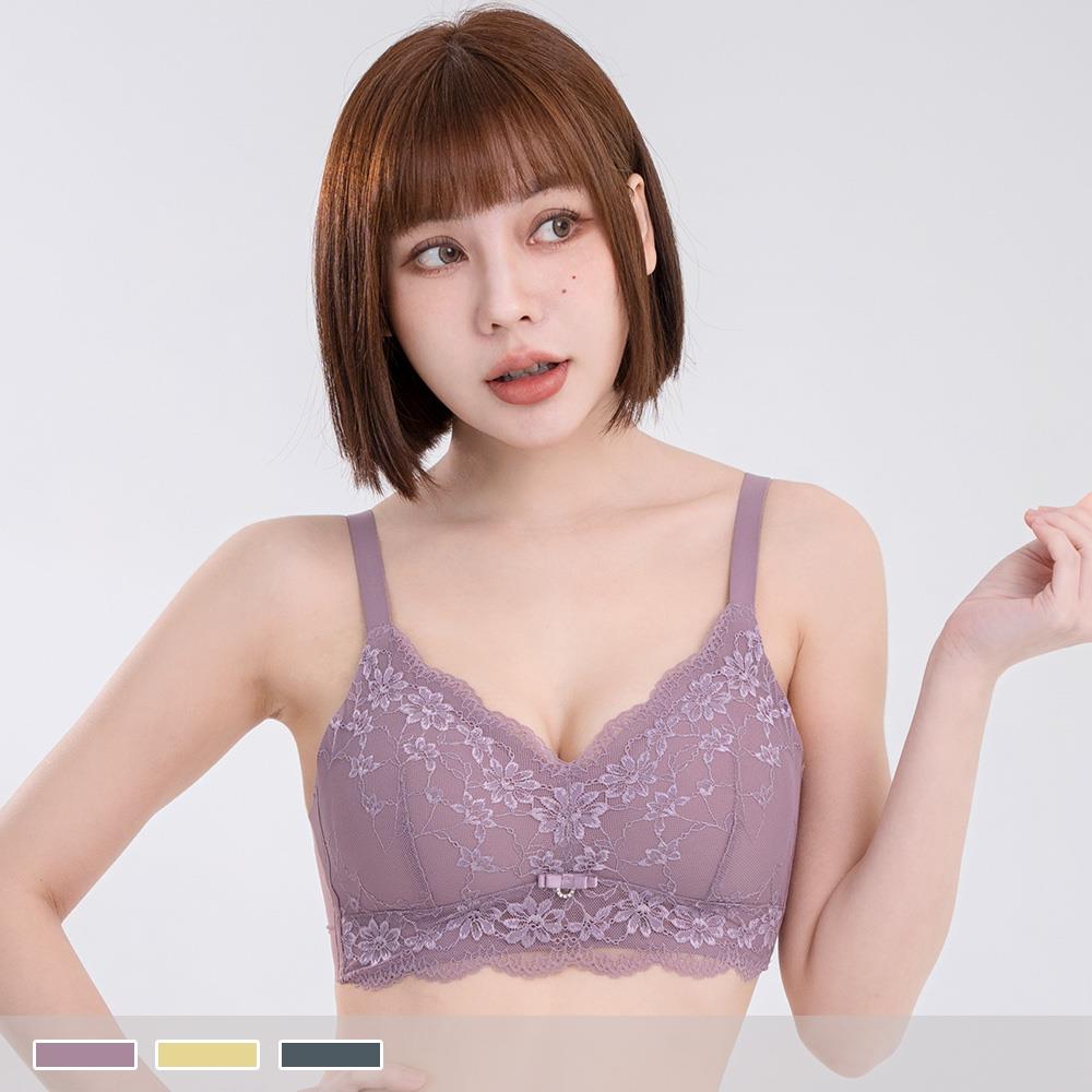 無鋼圈【B~C罩杯】晨光戀語 透氣孔薄襯 無痕側背片 內衣5975