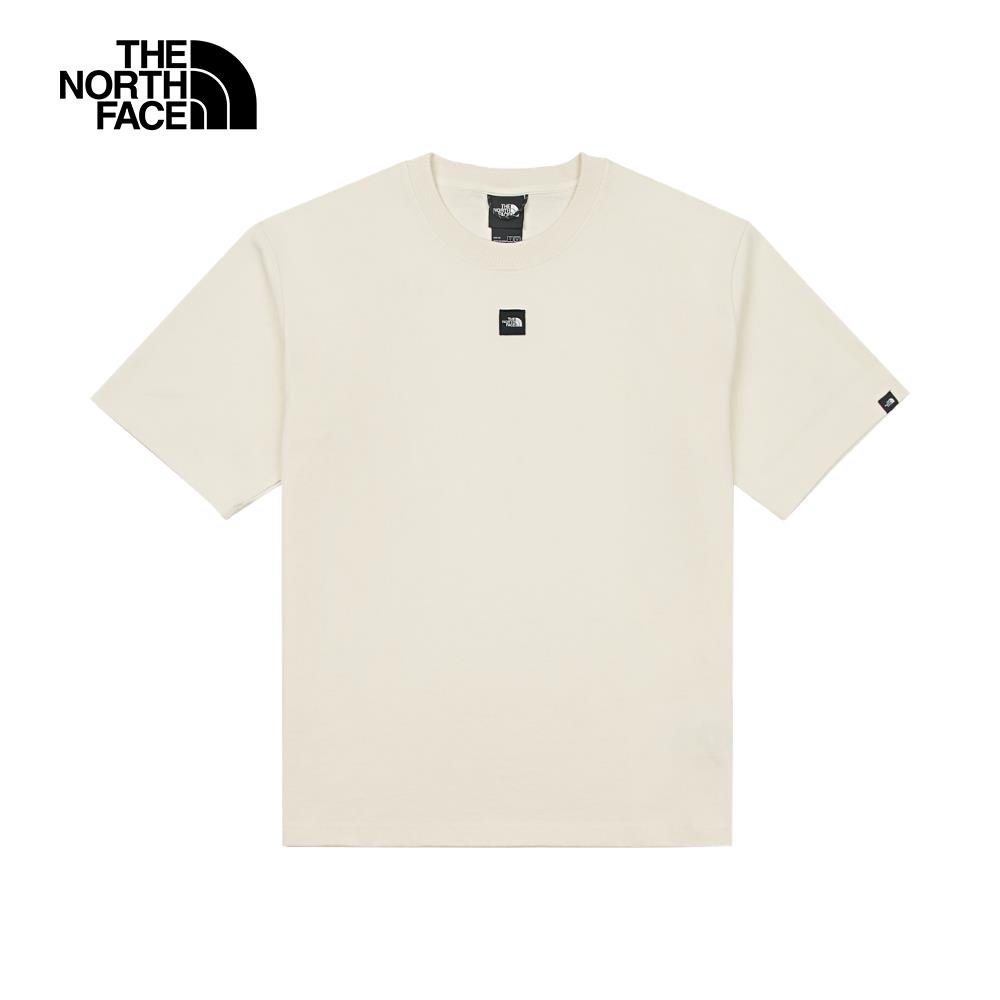 The North Face北面UE男款米白色純棉舒適短袖T恤|8BTVQLI