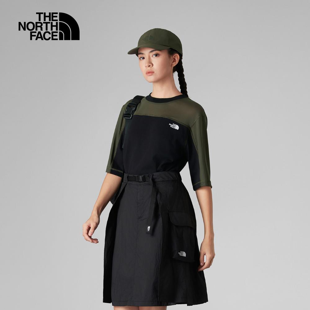 The North Face北面UE女款綠黑拼接短袖T恤｜8CM0BQW
