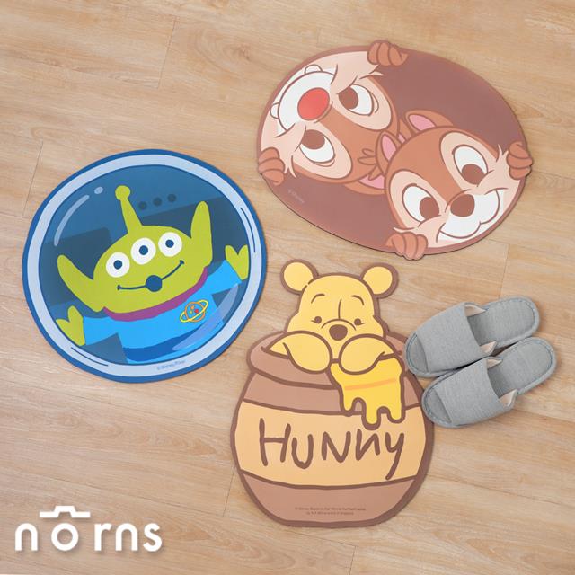 迪士尼軟式吸水地墊- Norns Original Design Disney 正版授權 小熊維尼 三眼怪 奇奇蒂蒂 腳踏墊
