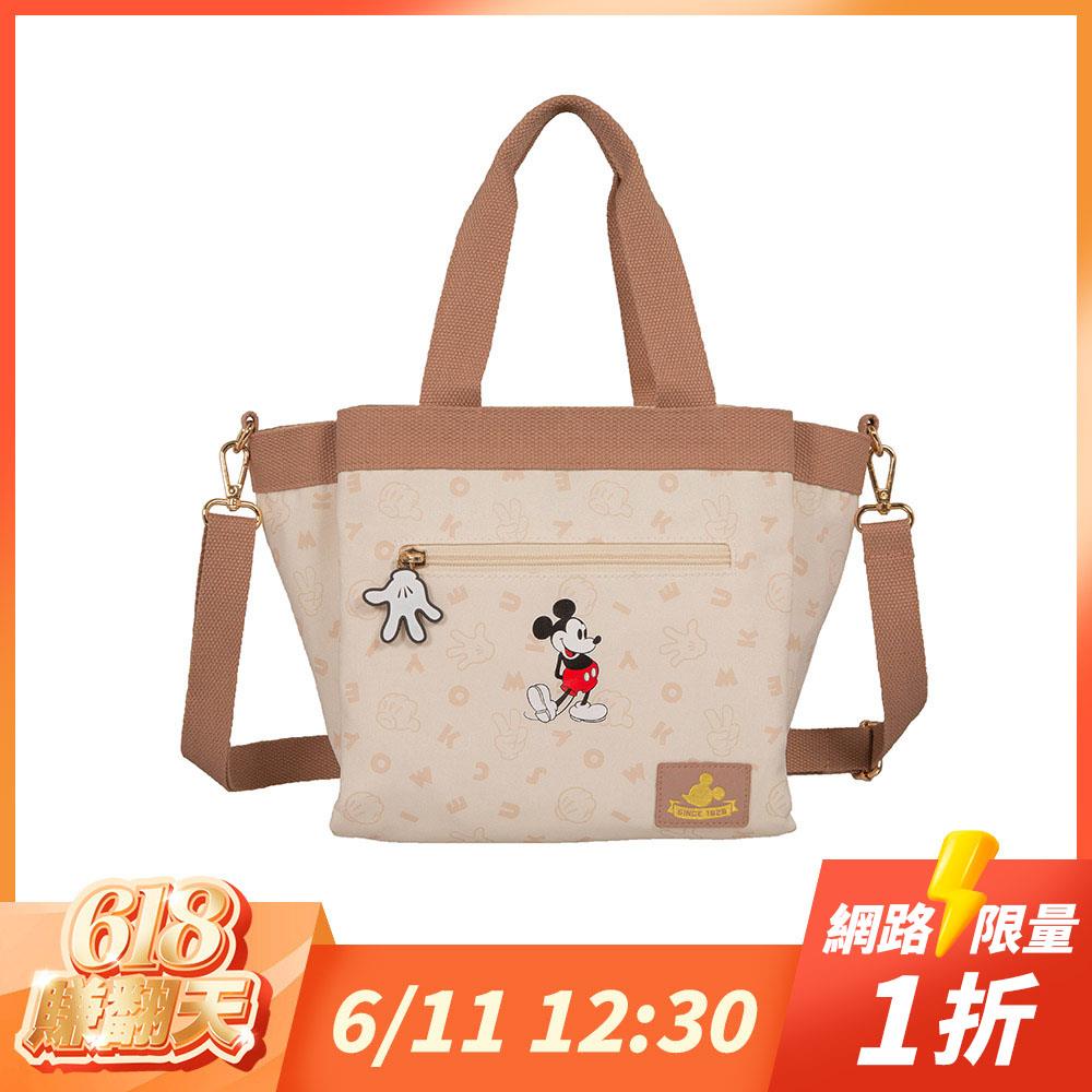 【618賺翻天-閃購1折起】網路限定-DISNEY  米奇-復古米奇-兩用手提包-米 PTD23-E4-53BG