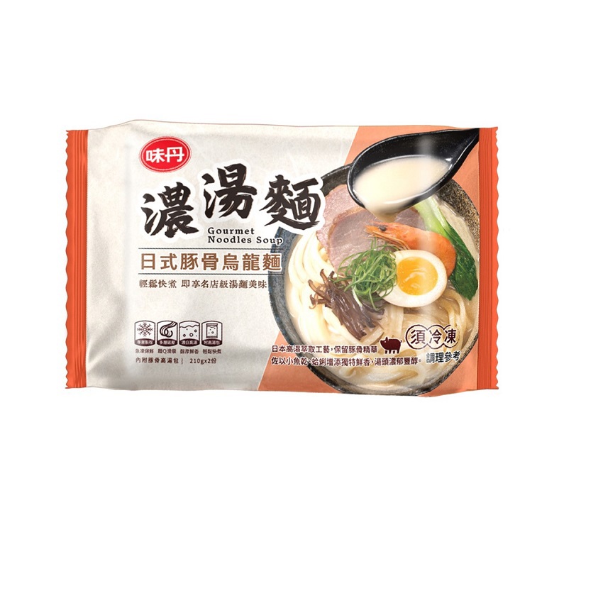 【味丹】濃湯麵-日式豚骨烏龍麵(420g(210gX2入))