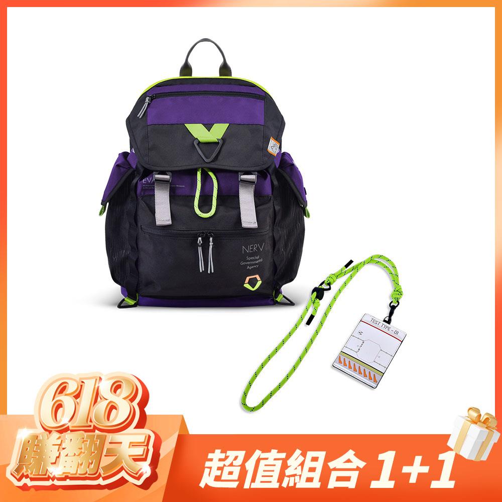【618賺翻天-超值組合1+1】EVA新世紀福音戰士  初號機 15.6吋電腦後背包兩件組