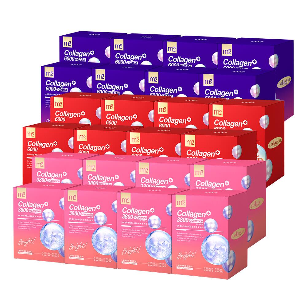海外限定【m2美度】超能膠原飲/晚安飲/水光飲192包組-孫藝珍推薦(8入/24盒箱購組)下單贈好禮4選1