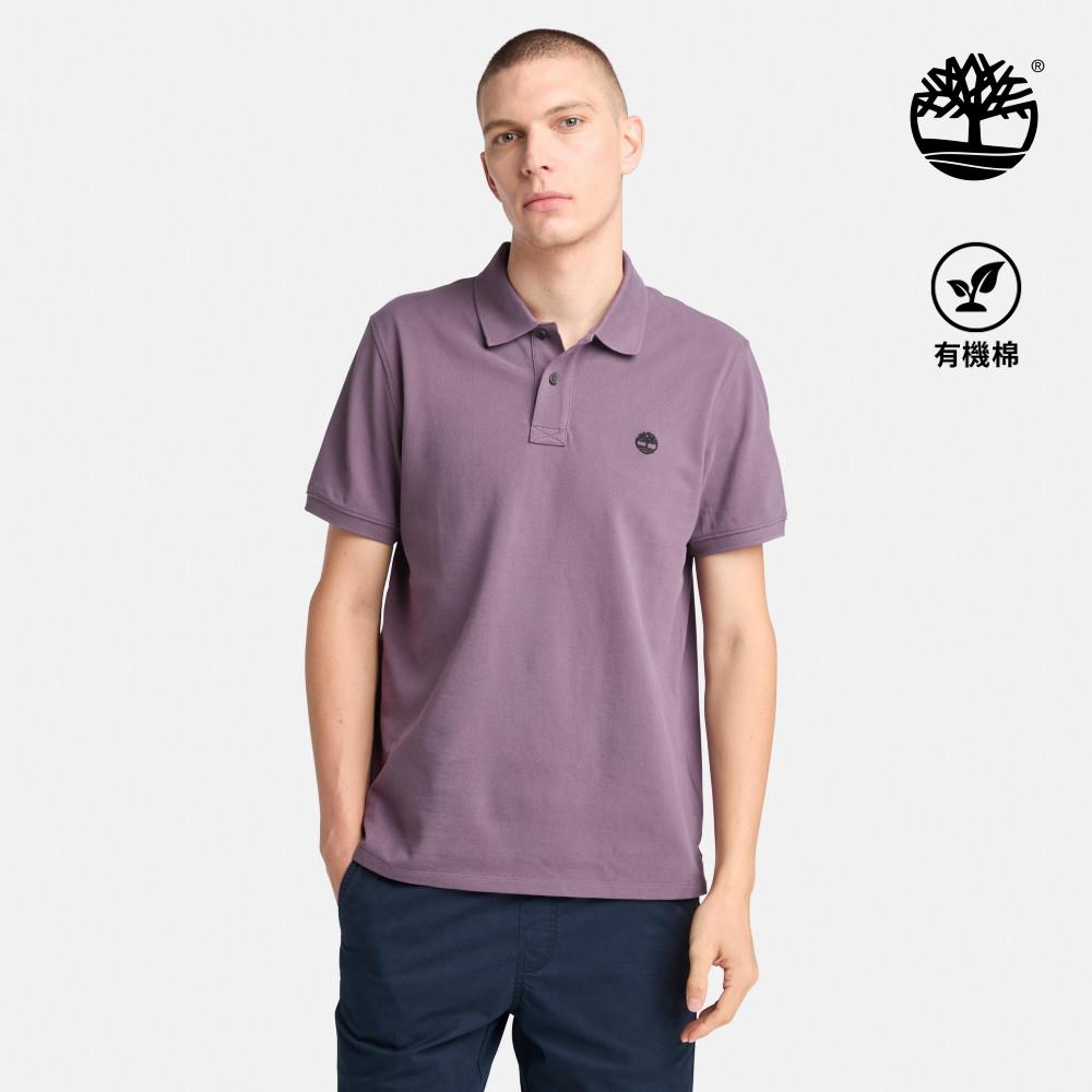 【網路限定】Timberland 男款紫色休閒短袖POLO衫|A6943ENX