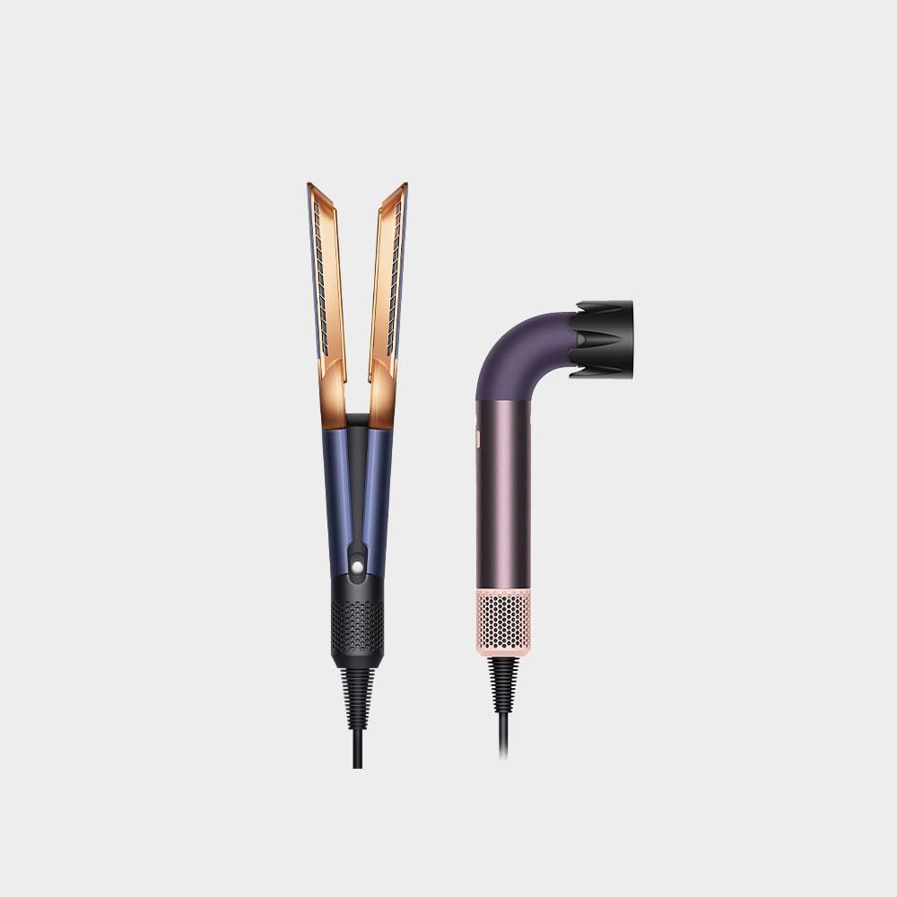 【1+1超值組】Dyson HD17精準造型 輕量吹風機 雲霧紫+HT01 二合一吹風直髮器 普魯士藍