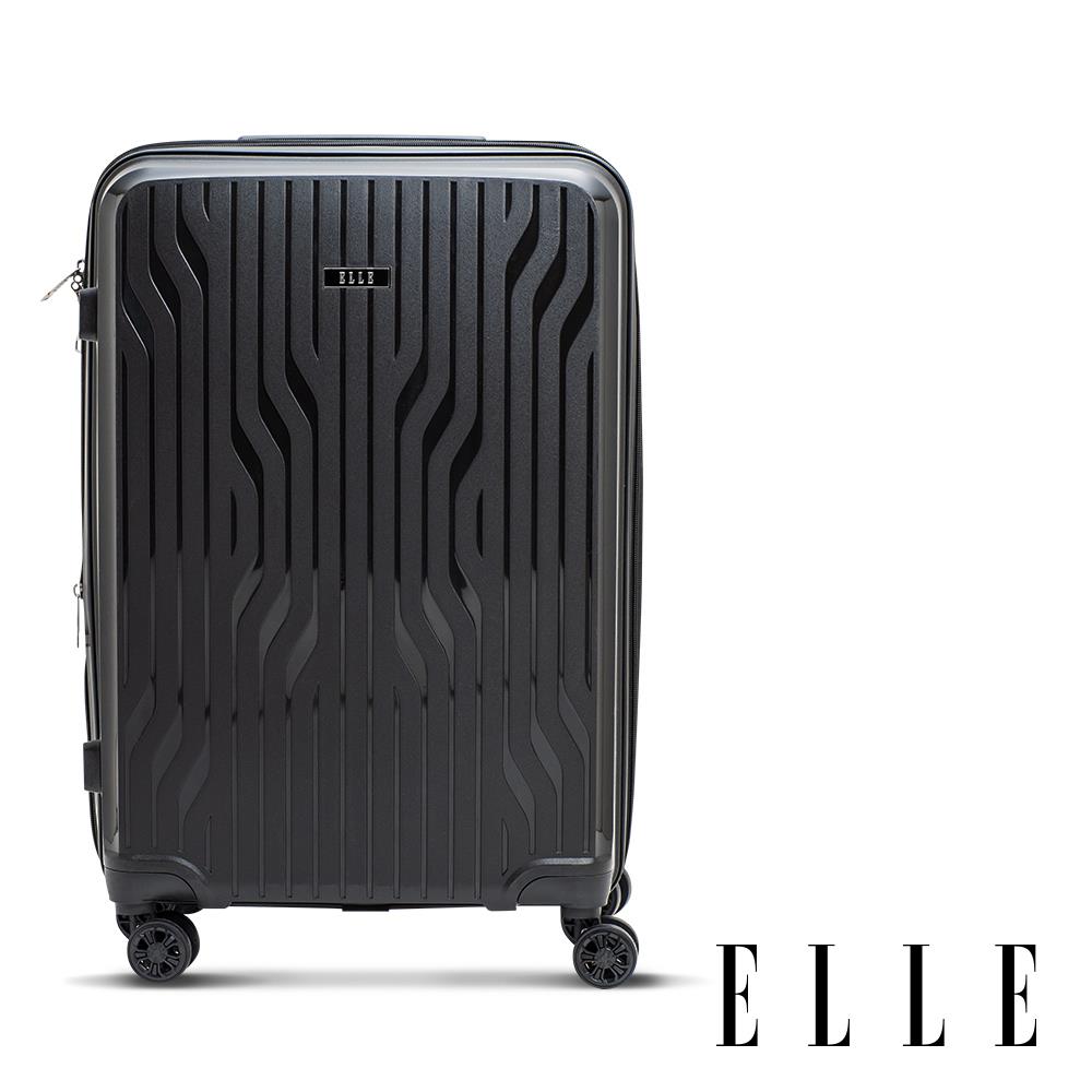 【ELLE】法式浮雕24吋行李箱-經典黑(EL3128124-02)