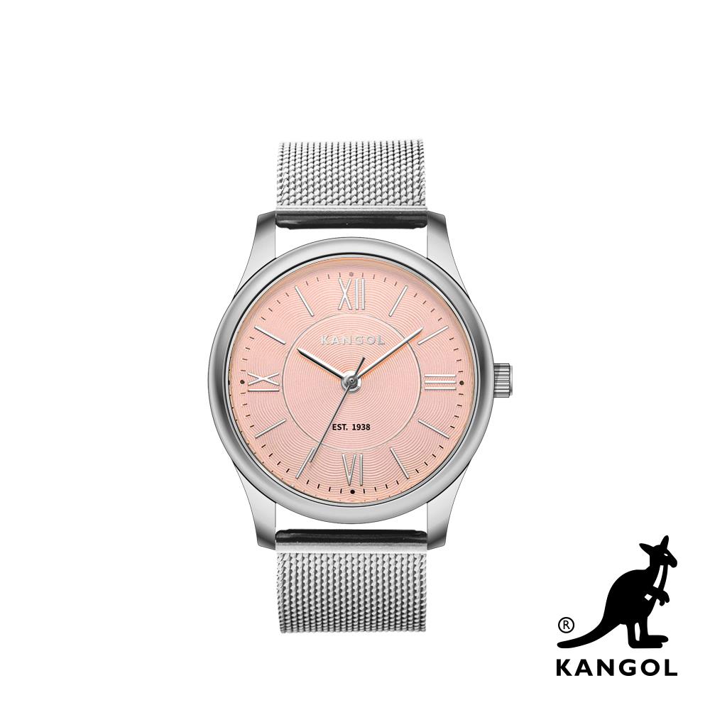 【KANGOL】典雅羅馬米蘭錶-閃耀銀(KG71338-07X)