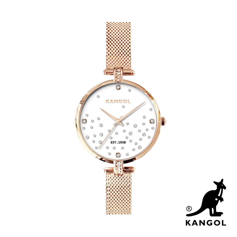 【KANGOL】細緻璀璨碎鑽錶-珍珠白(KG72232-06Z)