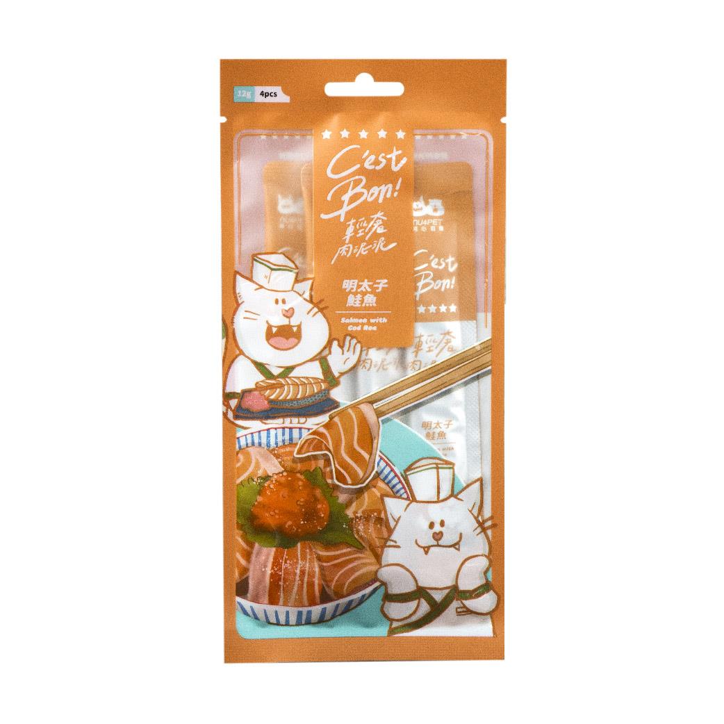 【陪心寵糧】輕奢肉泥泥 l 明太子鮭魚(12gx4)