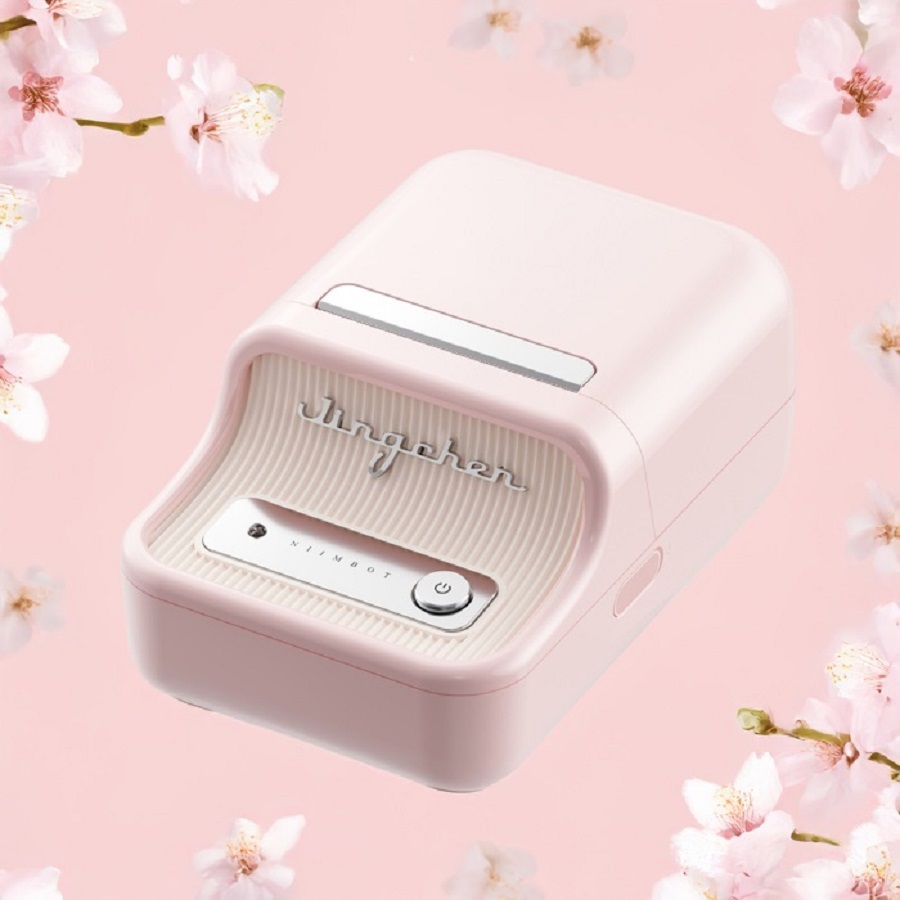 【精臣】B21S標籤機｜粉紅｜( 50*30防水白色貼紙/主機 x1，貼紙 x1)