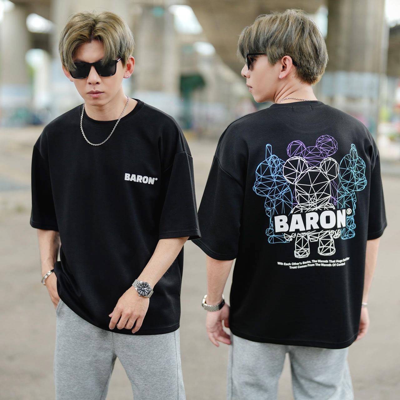 【NB1900J】BARON鑽石幾何線條小熊短袖T恤(GB69731)