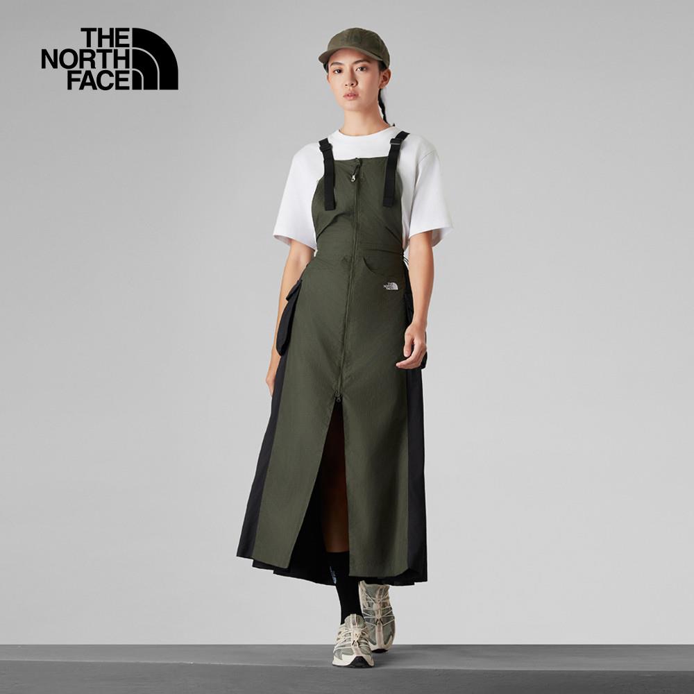 The North Face北面UE女款綠黑拼接DWR防潑水長裙｜8CMBBQW