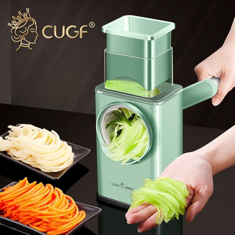 多用途旋轉切菜器 廚貴妃 CUGF 切菜器 切片器 切絲器 磨粉器 刨絲器 料理器【ZG0612】《約翰家庭百貨