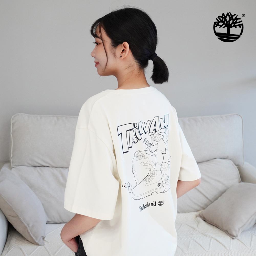 【台灣限定】Timberland 中性象牙白短袖T恤|0YH6RCM9