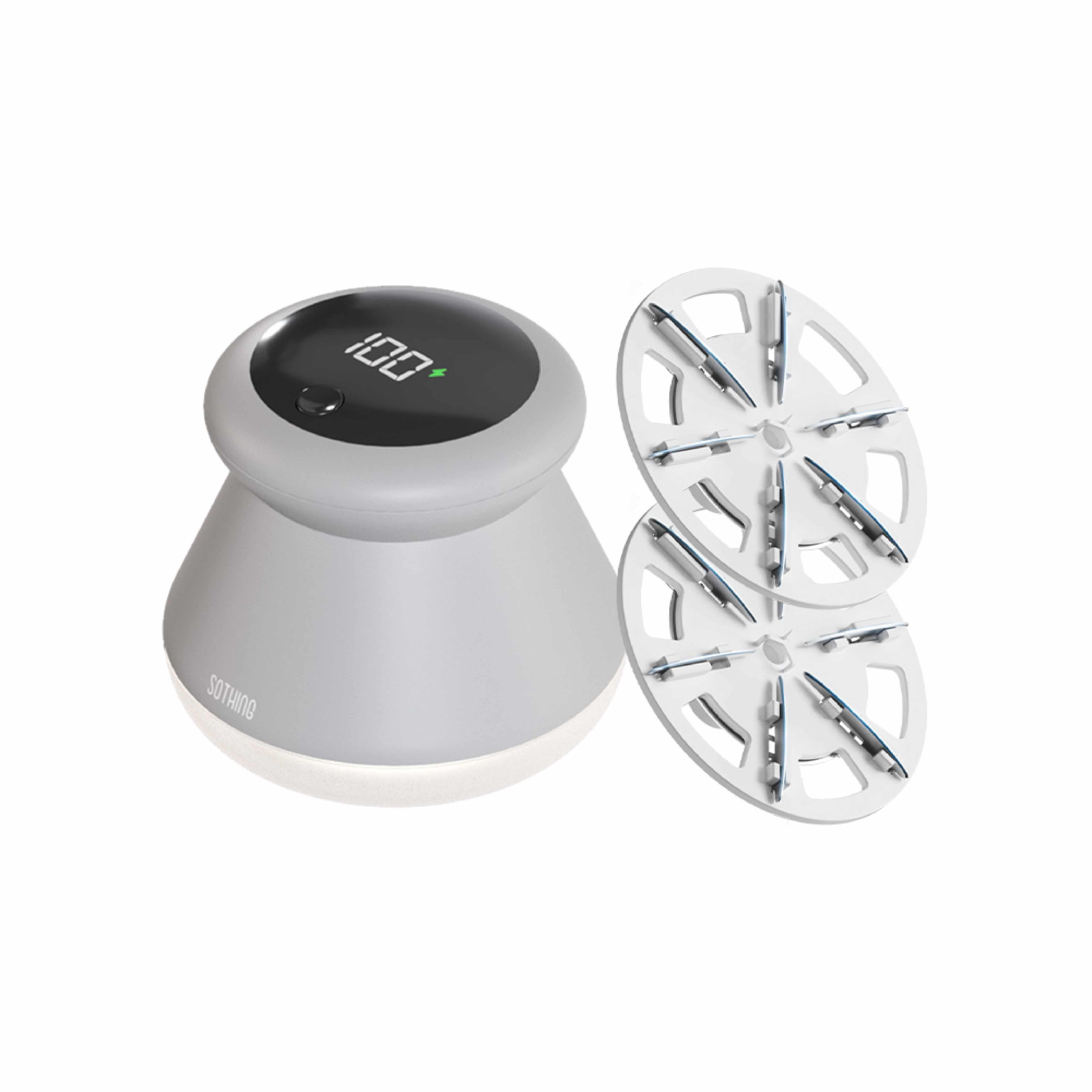 【SOTHING向物】電動除毛球機+替換刀頭*2-灰(刀頭2入 165g+4g*2/組)