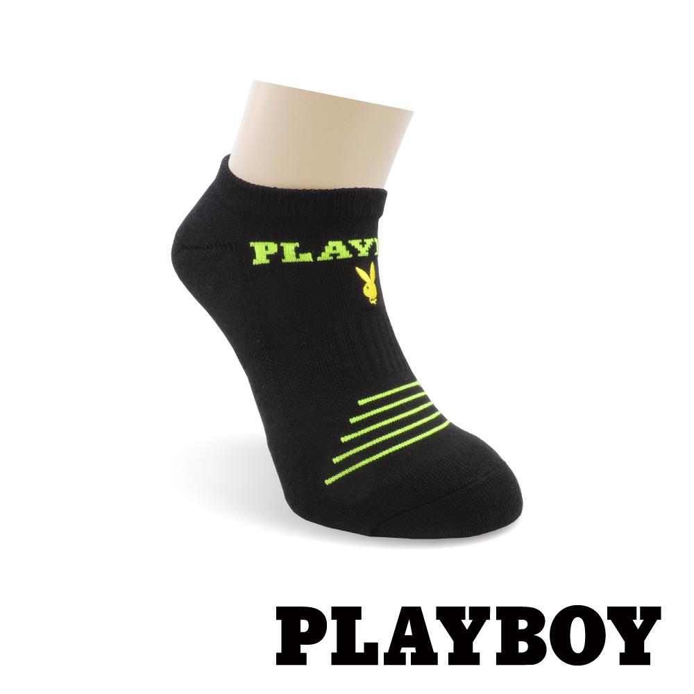 【襪款任選3雙$299 、7雙$588】PLAYBOY  螢光兔氣墊隱形運動女襪-黃(BF0720)