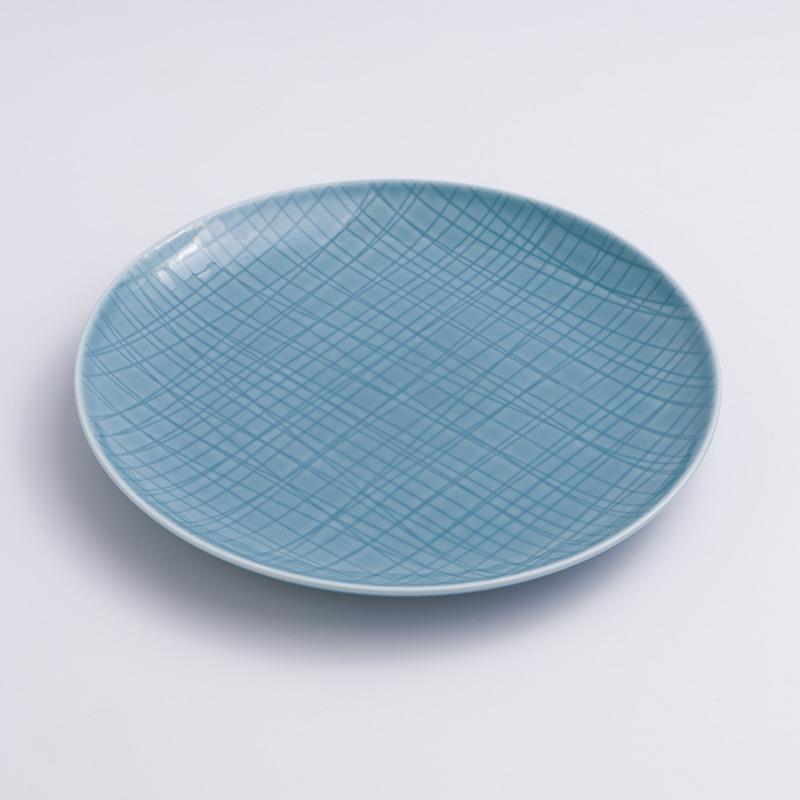 WAGA 湖水綠格 25cm 陶瓷圓盤｜單品