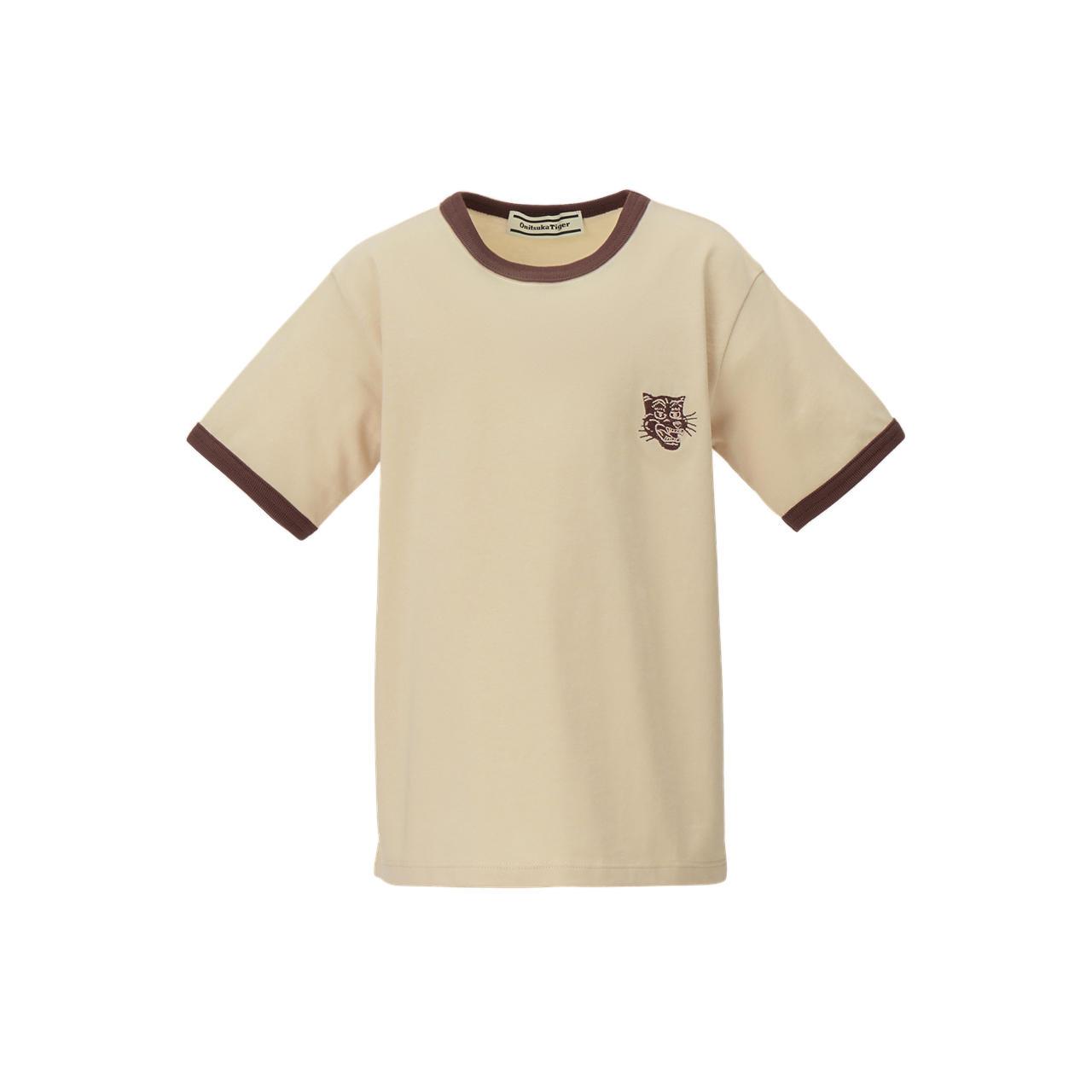 【KIDS】米底棕色滾邊短袖上衣｜2184A280-250