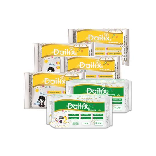 【Dailix】532衛生棉-日用4+護墊2 抑菌抗敏淨味超乾爽透氣(吸血鬼娃娃版)